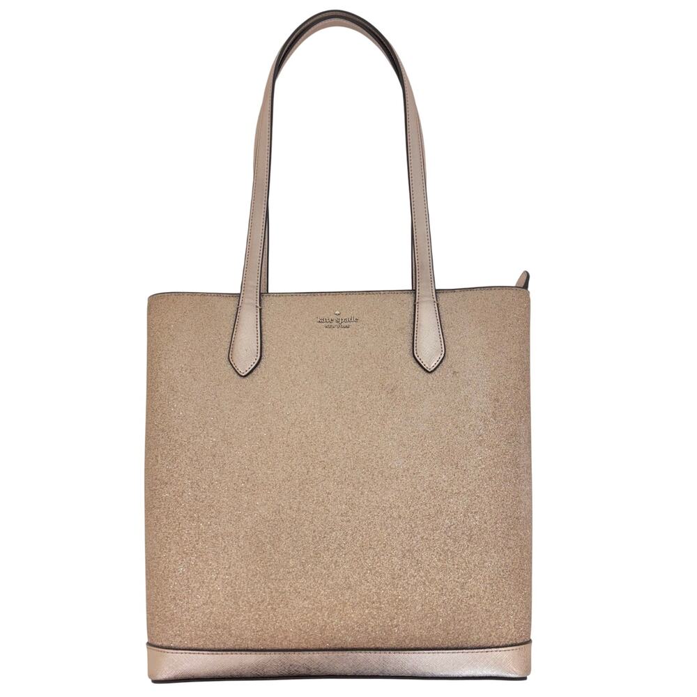 Kate Spade Tinsel Tote Bag in Rose Gold Shimmer